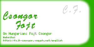 csongor fojt business card